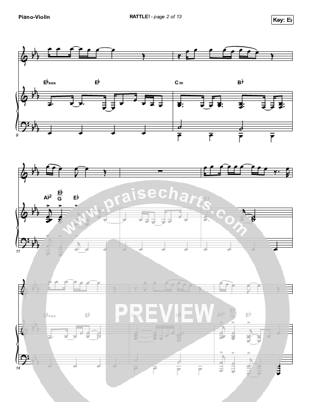 RATTLE! (Instrument Solo) Piano/Violin (Elevation Worship)