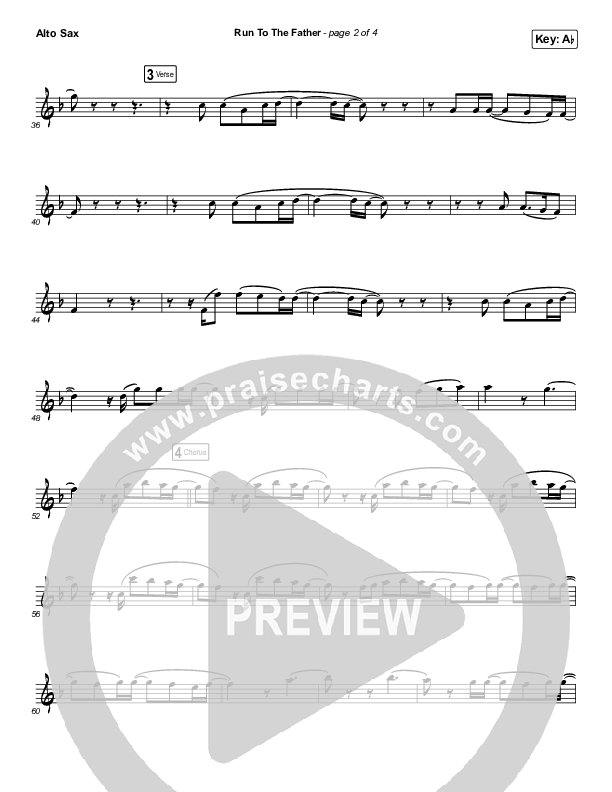Run To The Father (Instrument Solo) Alto Sax Solo (Cody Carnes)
