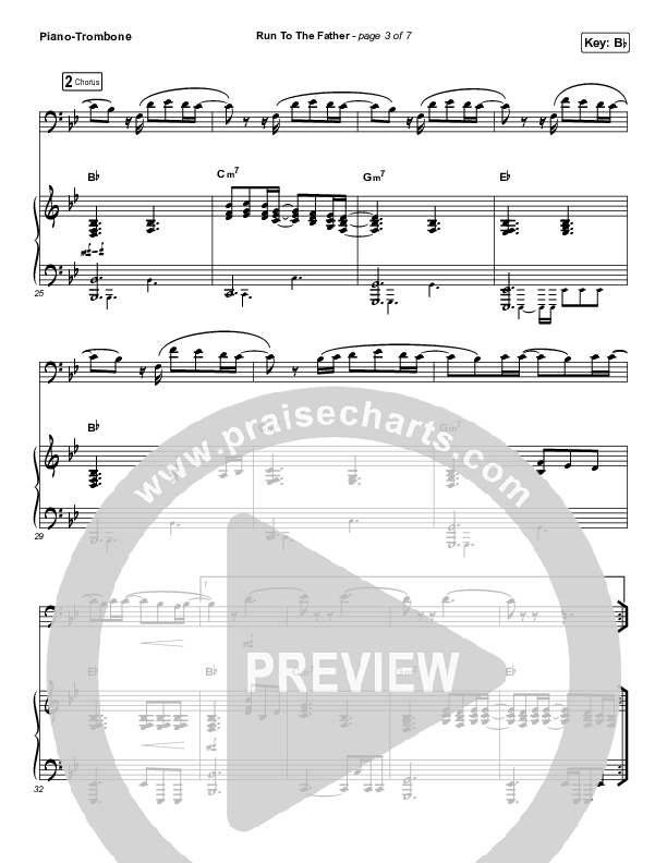 Run To The Father (Instrument Solo) Trombone & Piano (Cody Carnes)