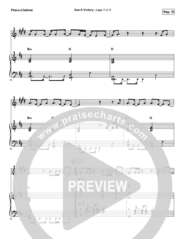See A Victory (Instrument Solo) Piano/Clarinet (Elevation Worship)
