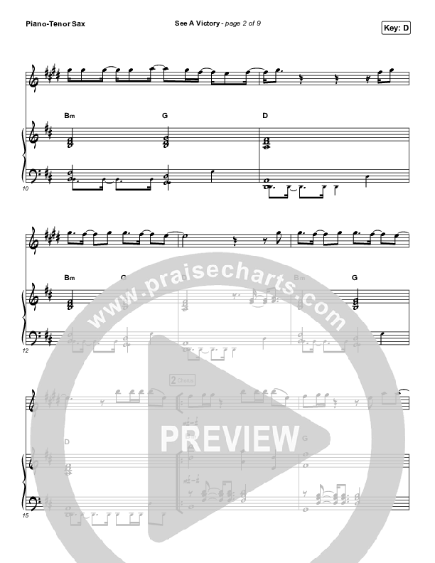 See A Victory (Instrument Solo) Tenor Sax & Piano (Elevation Worship)