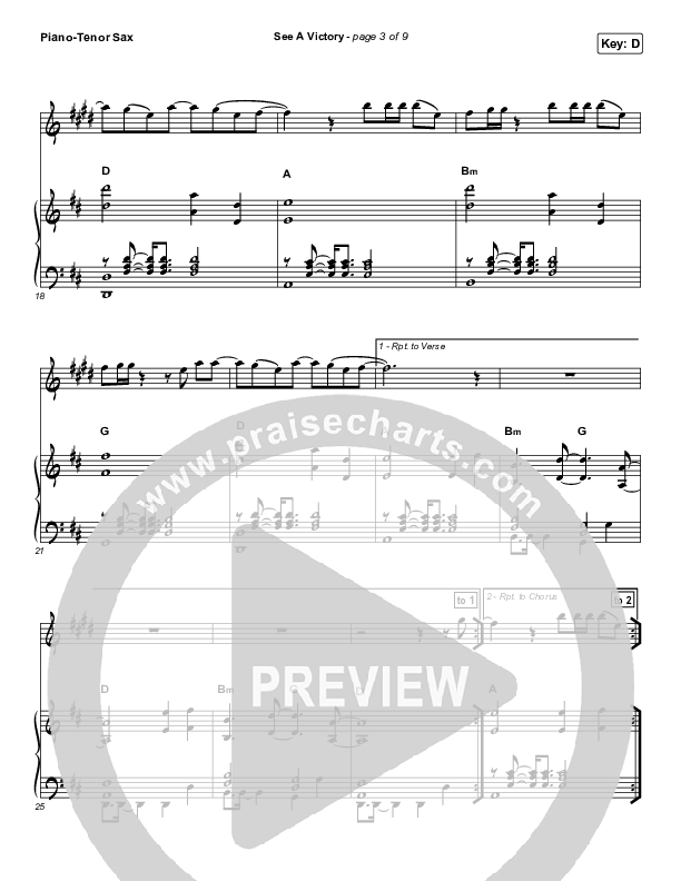 See A Victory (Instrument Solo) Tenor Sax & Piano (Elevation Worship)