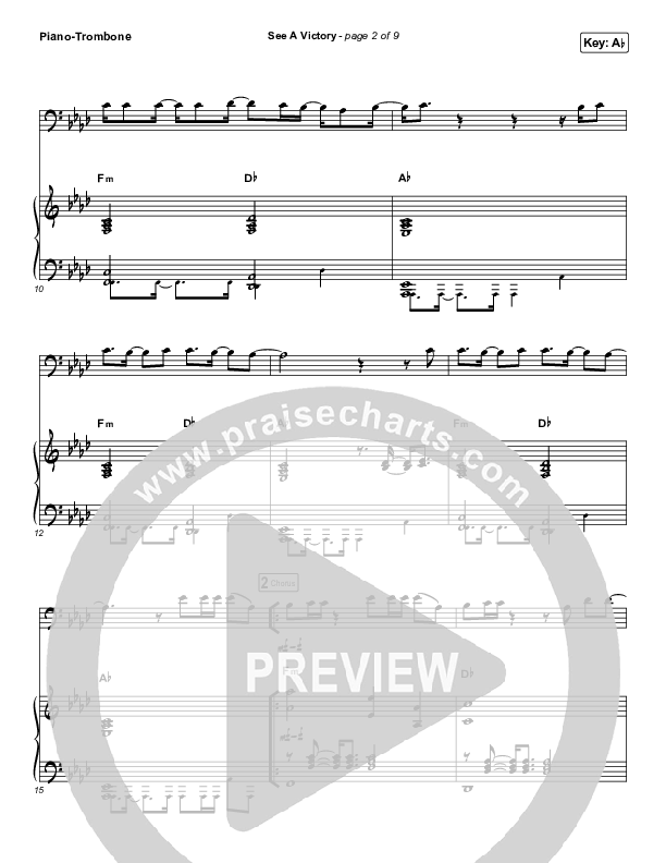 See A Victory (Instrument Solo) Piano/Trombone (Elevation Worship)