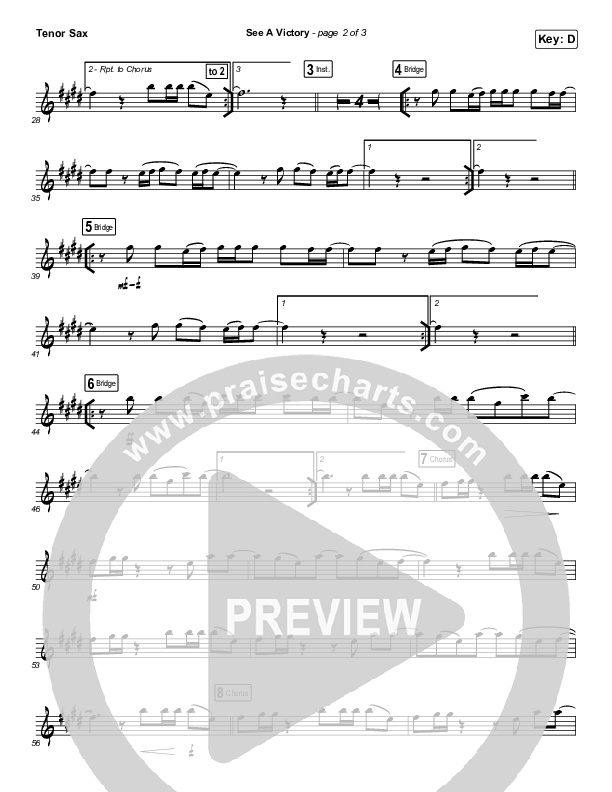 See A Victory (Instrument Solo) Tenor Sax Solo (Elevation Worship)