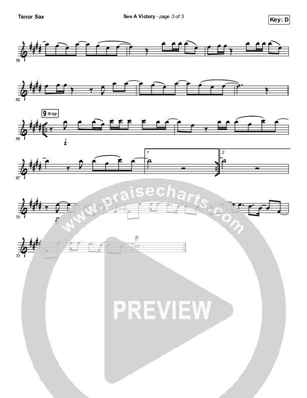 See A Victory (Instrument Solo) Tenor Sax Solo (Elevation Worship)