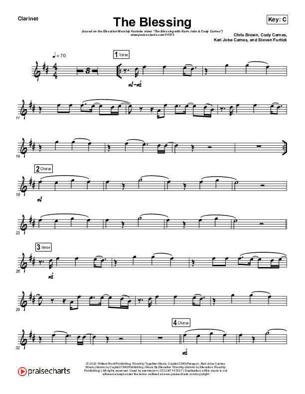 The Blessing (Instrument Solo) Clarinet Solo (Elevation Worship / Kari Jobe / Cody Carnes)