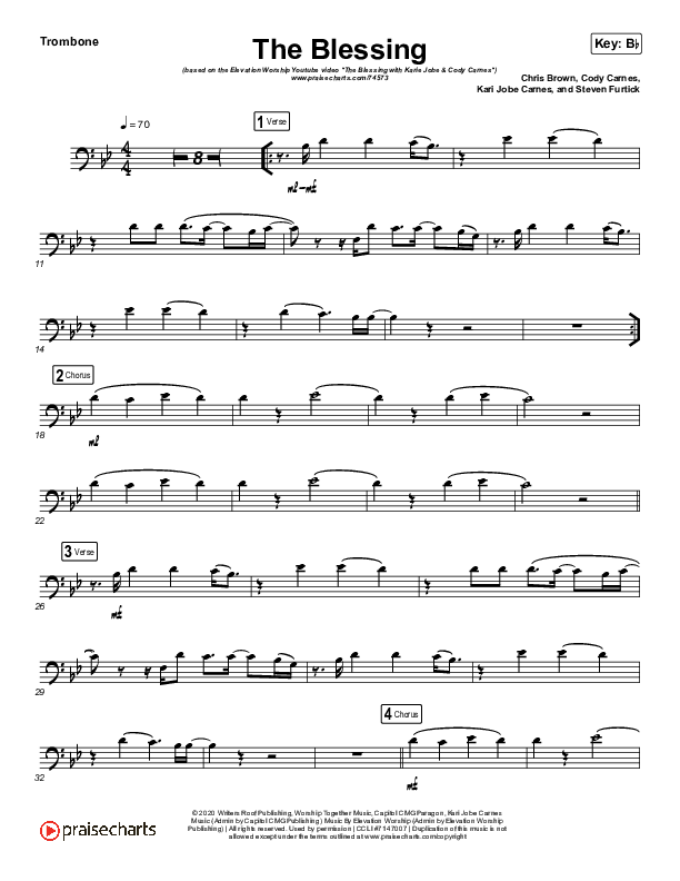 The Blessing (Instrument Solo) Trombone Solo (Elevation Worship / Kari Jobe / Cody Carnes)