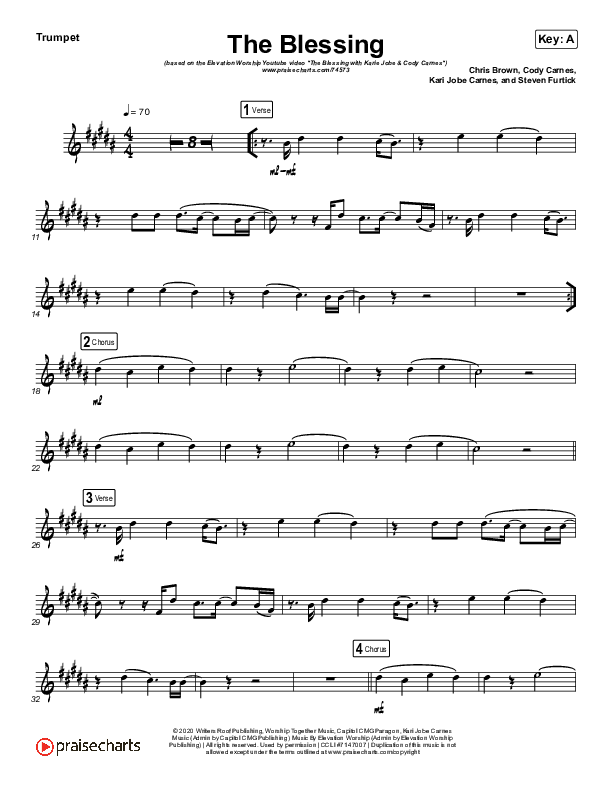 The Blessing (Instrument Solo) Trumpet Solo (Elevation Worship / Kari Jobe / Cody Carnes)