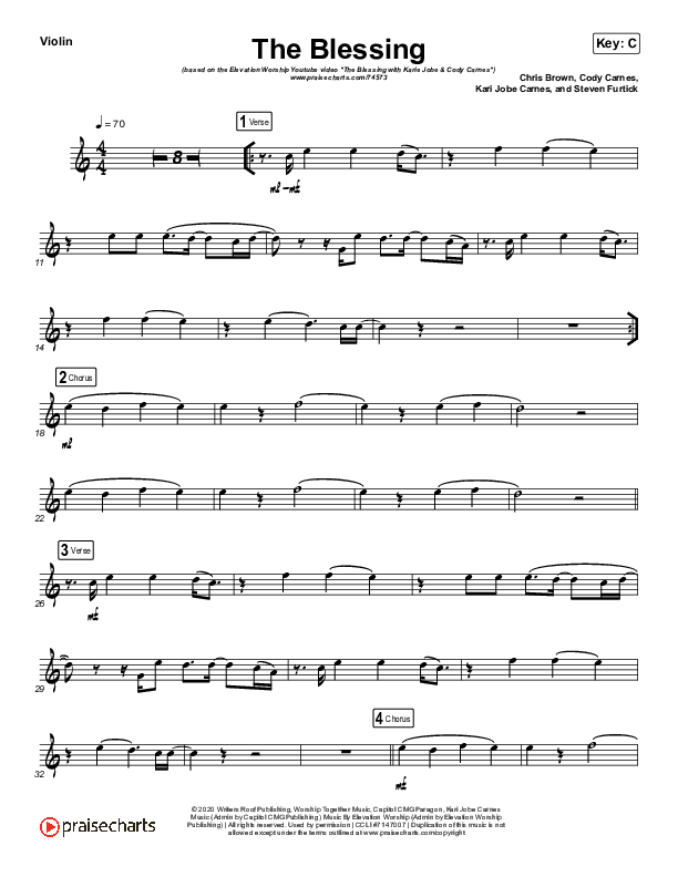 The Blessing (Instrument Solo) Violin Solo (Elevation Worship / Kari Jobe / Cody Carnes)