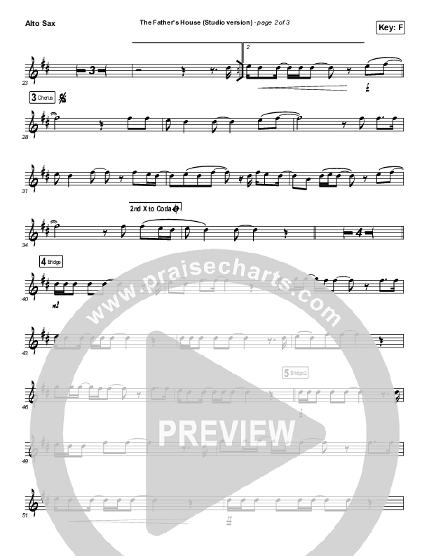 The Father's House (Instrument Solo) Alto Sax Solo (Cory Asbury)