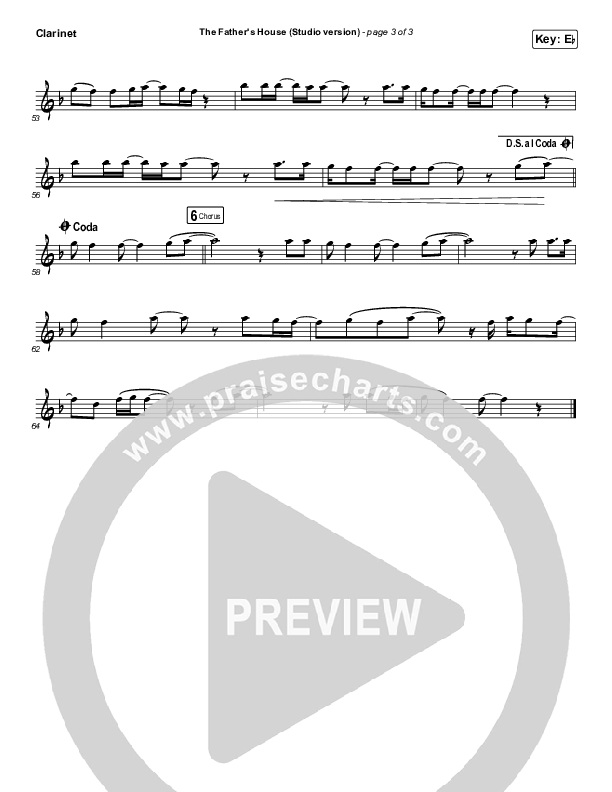 The Father's House (Instrument Solo) Clarinet Solo (Cory Asbury)