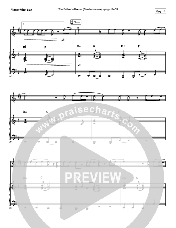 The Father's House (Instrument Solo) Alto Sax & Piano (Cory Asbury)