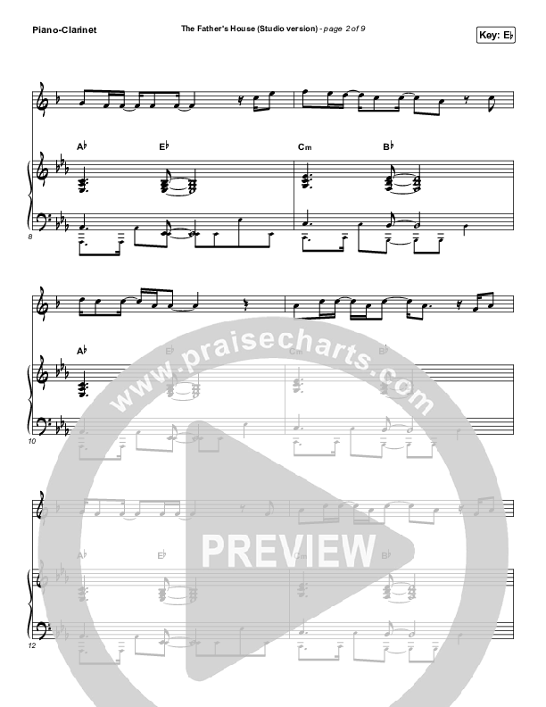 The Father's House (Instrument Solo) Clarinet & Piano (Cory Asbury)