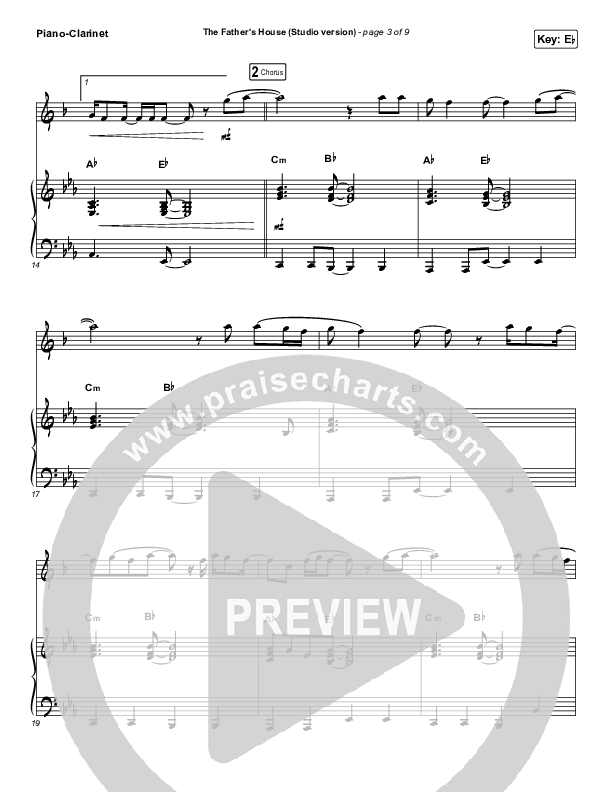 The Father's House (Instrument Solo) Clarinet & Piano (Cory Asbury)