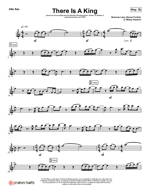 There Is A King (Instrument Solo) Alto Sax Solo (Elevation Worship)