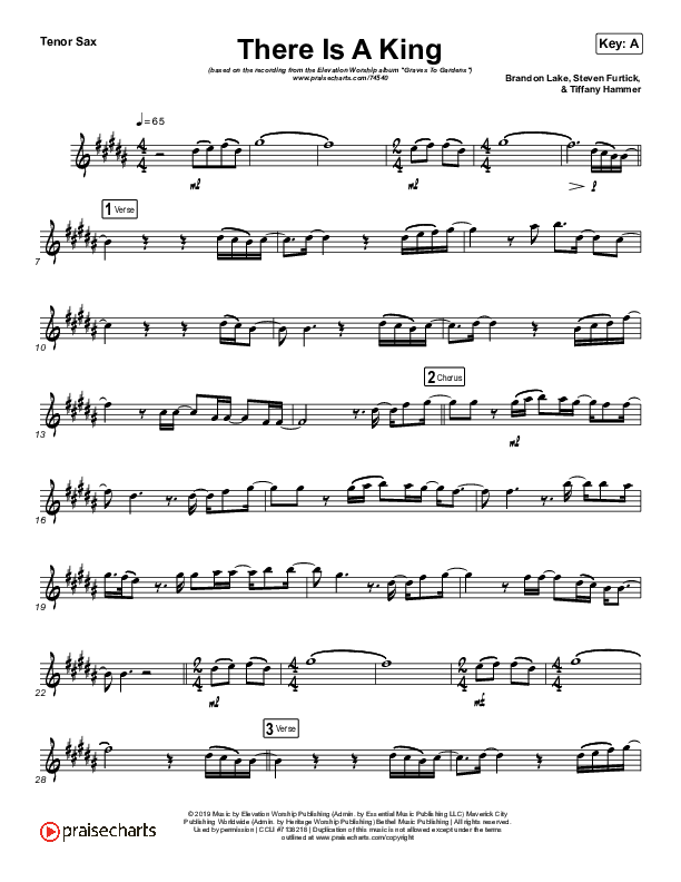 There Is A King (Instrument Solo) Tenor Sax Solo (Elevation Worship)
