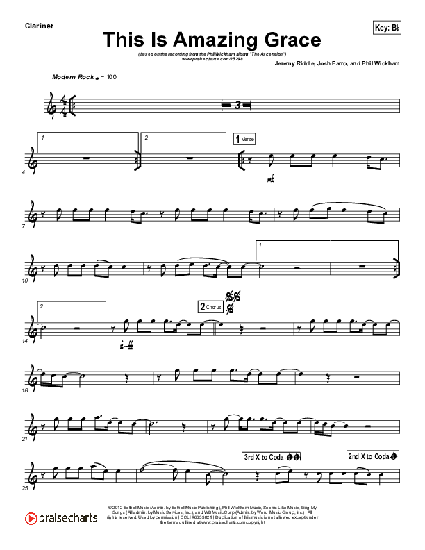 This Is Amazing Grace (Instrument Solo) Clarinet Solo (Phil Wickham)
