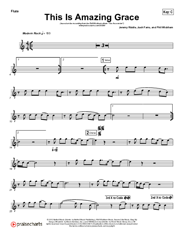 This Is Amazing Grace (Instrument Solo) Flute Solo (Phil Wickham)