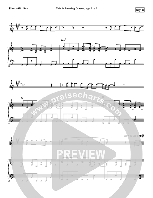 This Is Amazing Grace (Instrument Solo) Piano/Alto Sax (Phil Wickham)