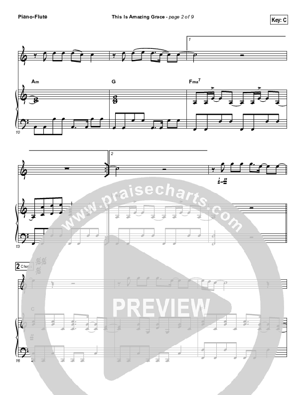 This Is Amazing Grace (Instrument Solo) Flute & Piano (Phil Wickham)