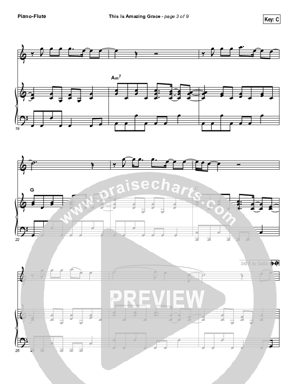 This Is Amazing Grace (Instrument Solo) Flute & Piano (Phil Wickham)