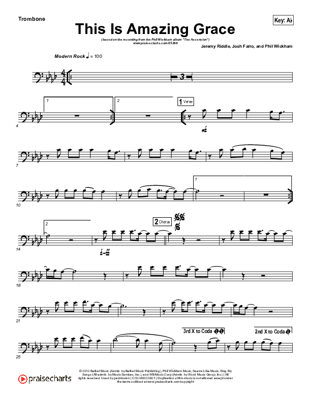 This Is Amazing Grace (Instrument Solo) Trombone Solo (Phil Wickham)