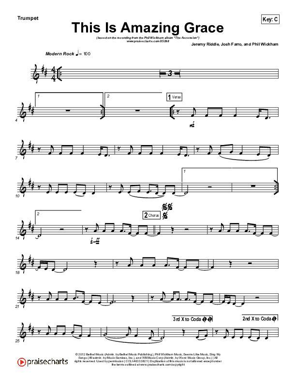 This Is Amazing Grace (Instrument Solo) Trumpet Solo (Phil Wickham)