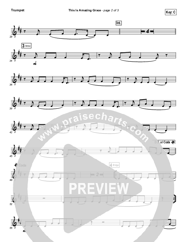 This Is Amazing Grace (Instrument Solo) Trumpet Solo (Phil Wickham)