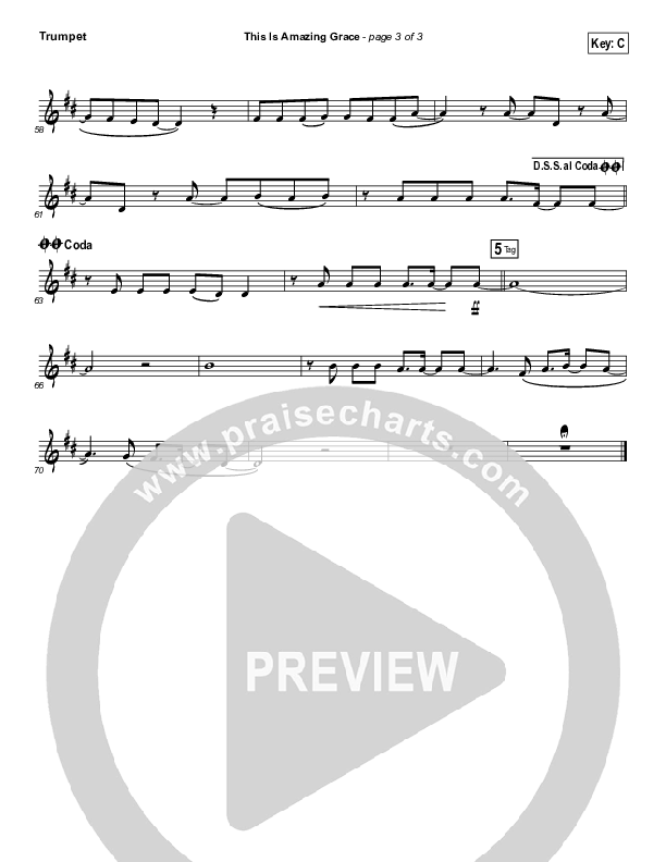 This Is Amazing Grace (Instrument Solo) Trumpet Solo (Phil Wickham)