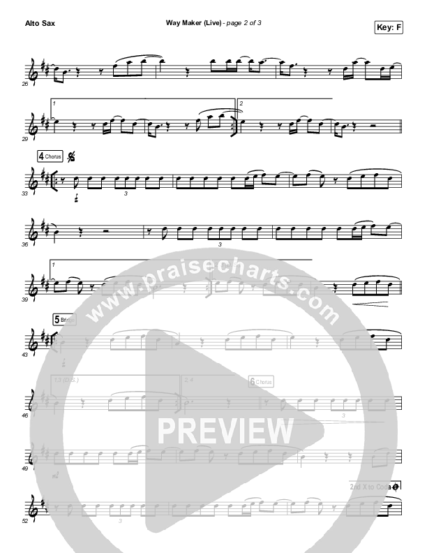 Way Maker (Instrument Solo) Alto Sax Solo (Leeland)