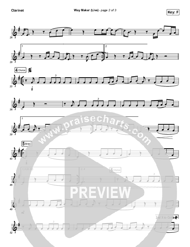 Way Maker (Instrument Solo) Clarinet Solo (Leeland)