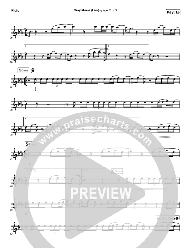 Way Maker (Instrument Solo) Flute Solo (Leeland)