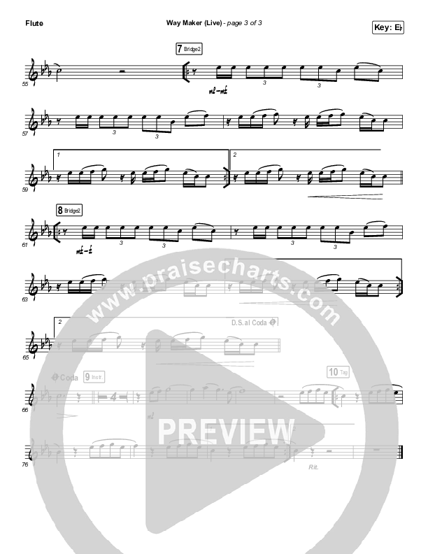 Way Maker (Instrument Solo) Flute Solo (Leeland)