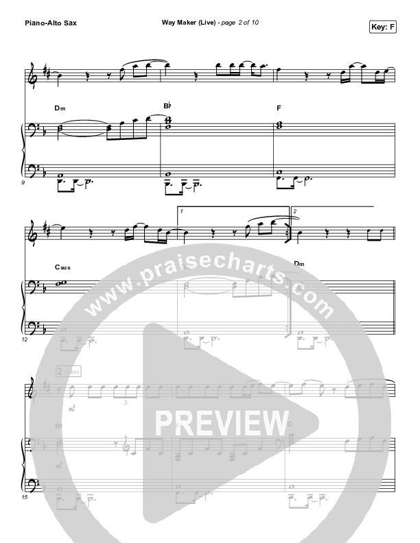 Way Maker (Instrument Solo) Alto Sax & Piano (Leeland)