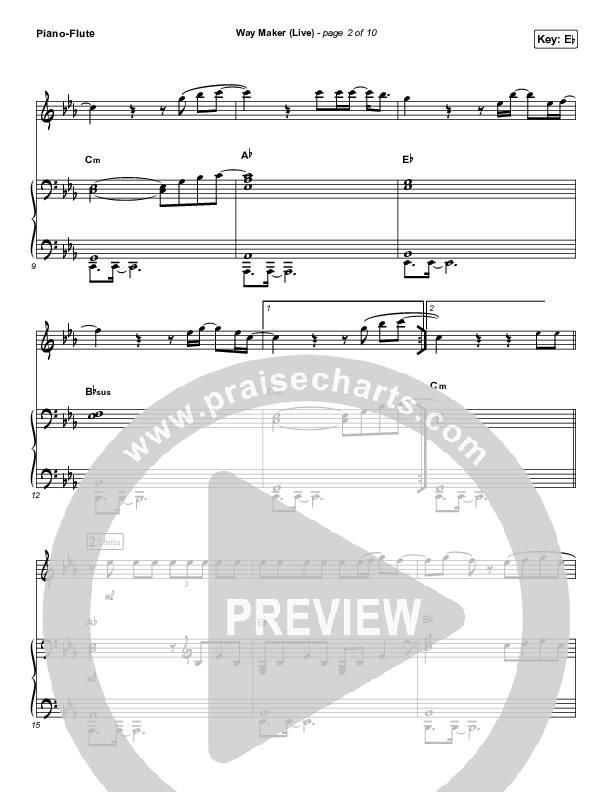 Way Maker (Instrument Solo) Piano/Flute (Leeland)