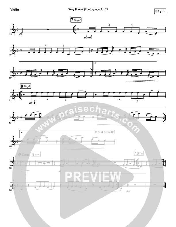 Way Maker (Instrument Solo) Violin Solo (Leeland)