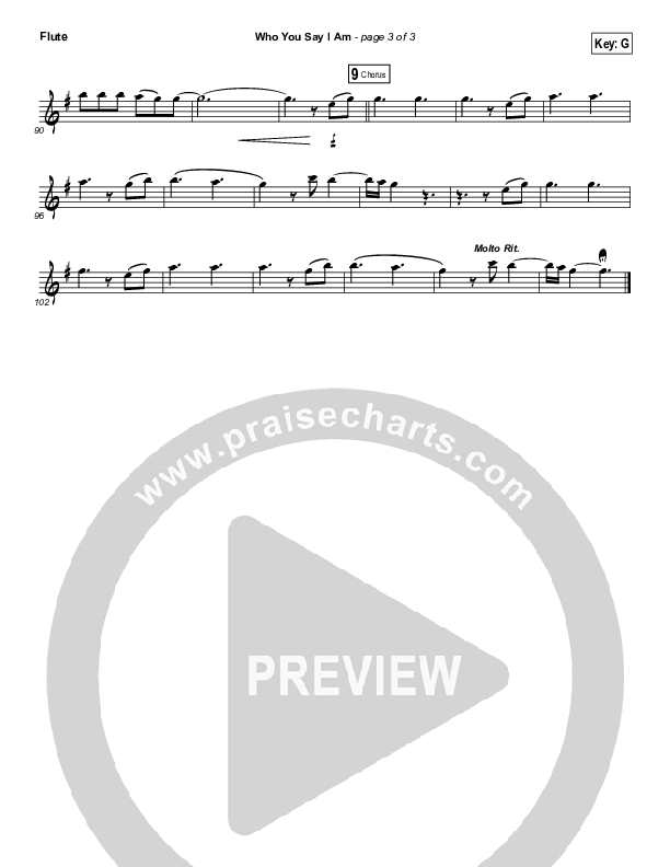 Who You Say I Am (Instrument Solo) Flute Solo (Hillsong Worship)