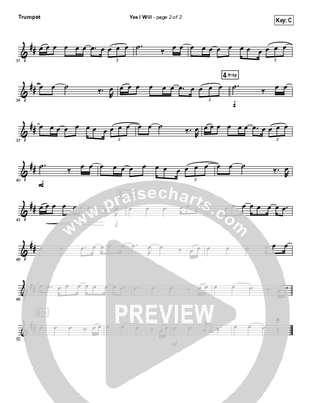 Yes I Will (Instrument Solo) Trumpet Solo (Vertical Worship)