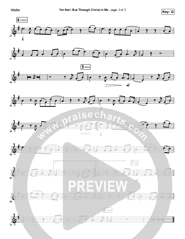 Yet Not I But Through Christ In Me (Instrument Solo) Violin Solo (CityAlight)