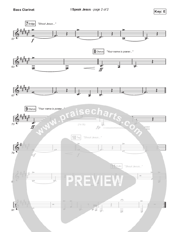 I Speak Jesus (Choral Anthem SATB) Bass Clarinet (Signature Sessions / Shylo Sharity / Arr. Mason Brown / Northside Baptist Choir)