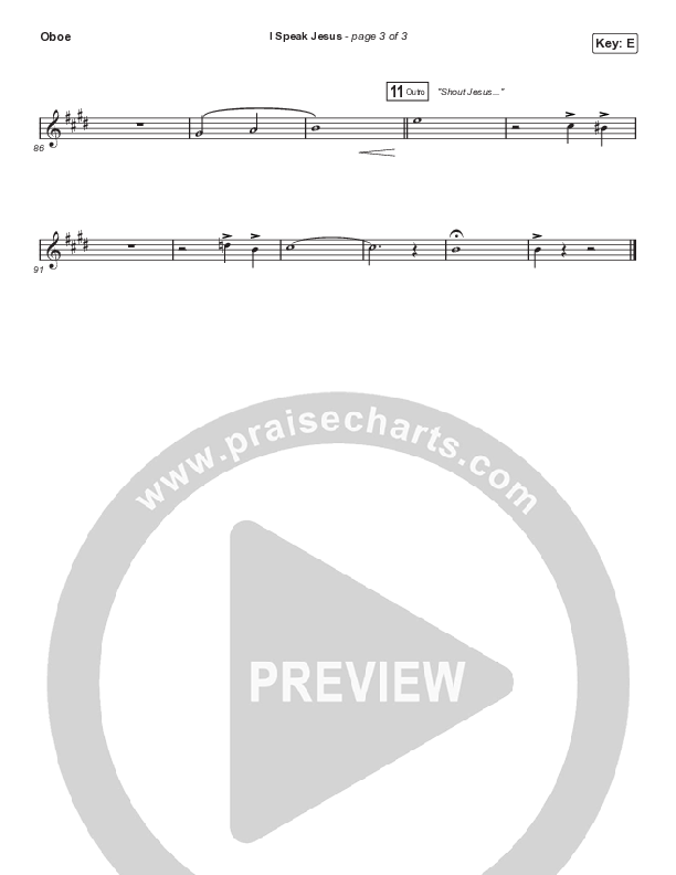 I Speak Jesus (Choral Anthem SATB) Oboe (Signature Sessions / Shylo Sharity / Arr. Mason Brown / Northside Baptist Choir)