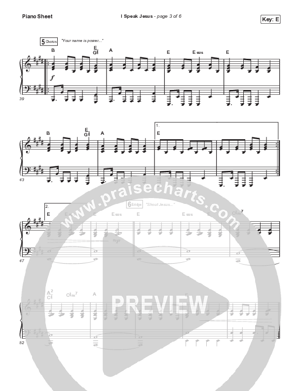 I Speak Jesus (Choral Anthem SATB) Piano Sheet (Signature Sessions / Shylo Sharity / Arr. Mason Brown / Northside Baptist Choir)