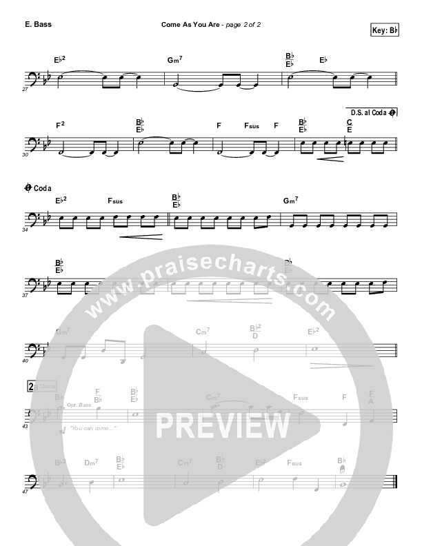 Come As You Are Bass Guitar (Pocket Full Of Rocks)