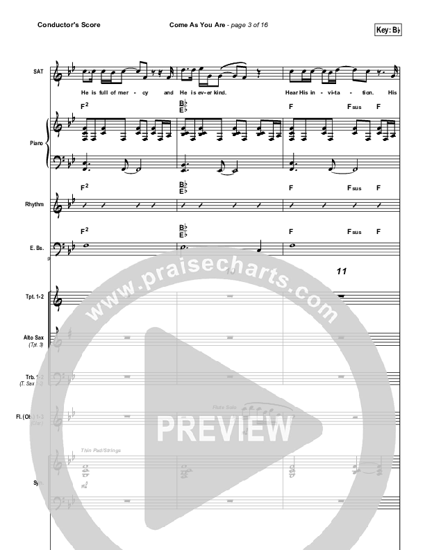 Come As You Are Conductor's Score (Pocket Full Of Rocks)