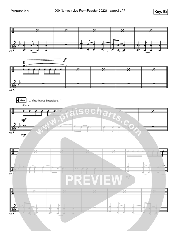 1000 Names (Live From Passion 2022) Percussion (Passion / Sean Curran)