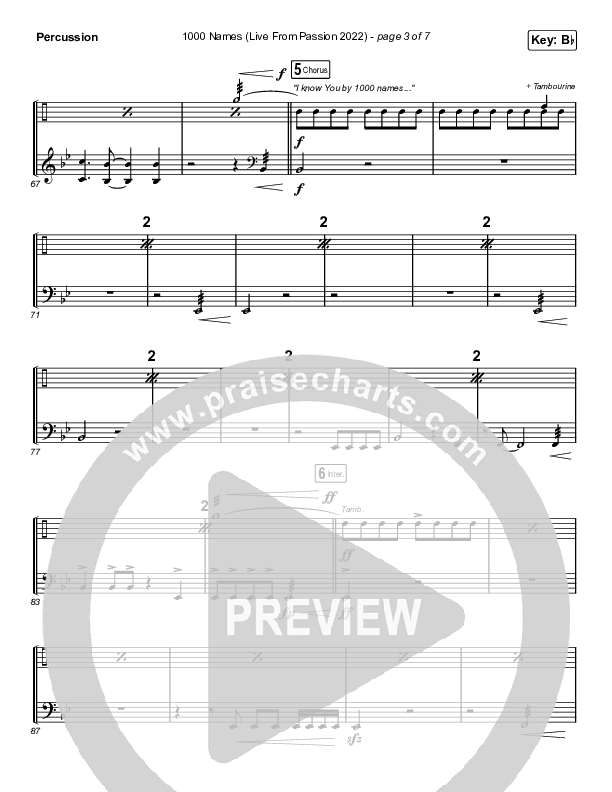 1000 Names (Live From Passion 2022) Percussion (Passion / Sean Curran)