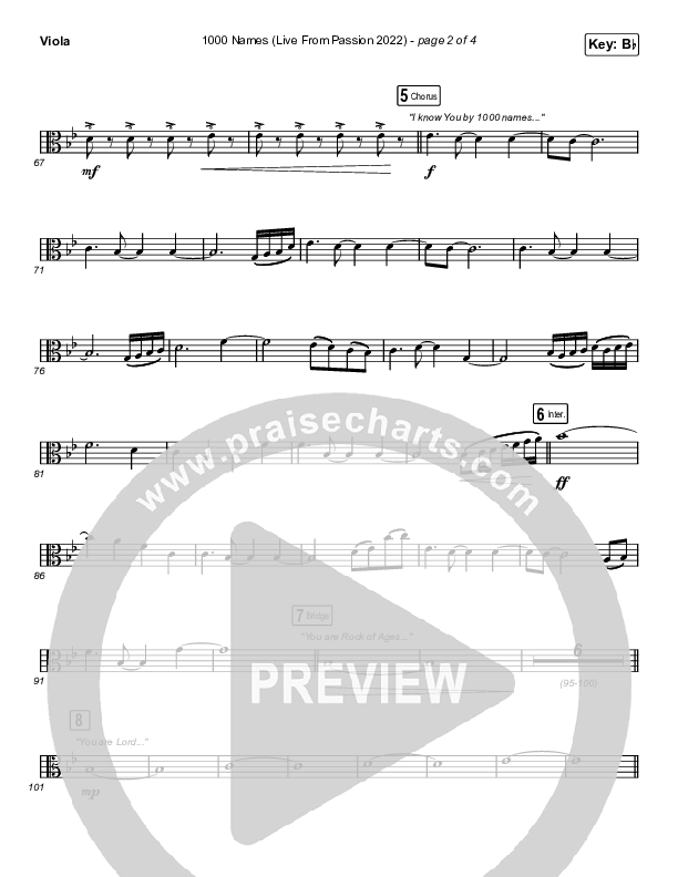 1000 Names (Live From Passion 2022) Viola (Passion / Sean Curran)