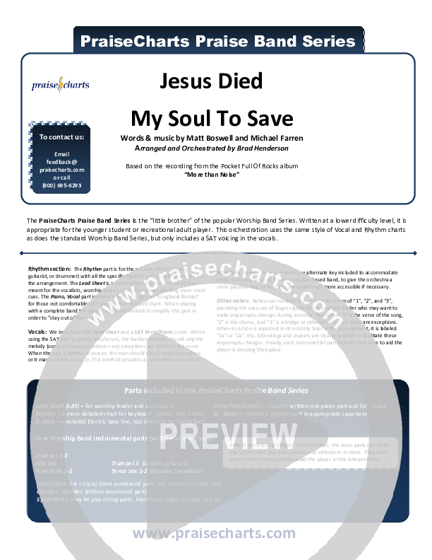 Jesus Died My Soul To Save Praise Band (Pocket Full Of Rocks)