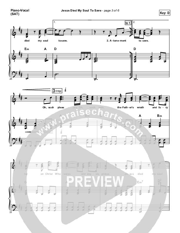Jesus Died My Soul To Save Piano/Vocal (Pocket Full Of Rocks)
