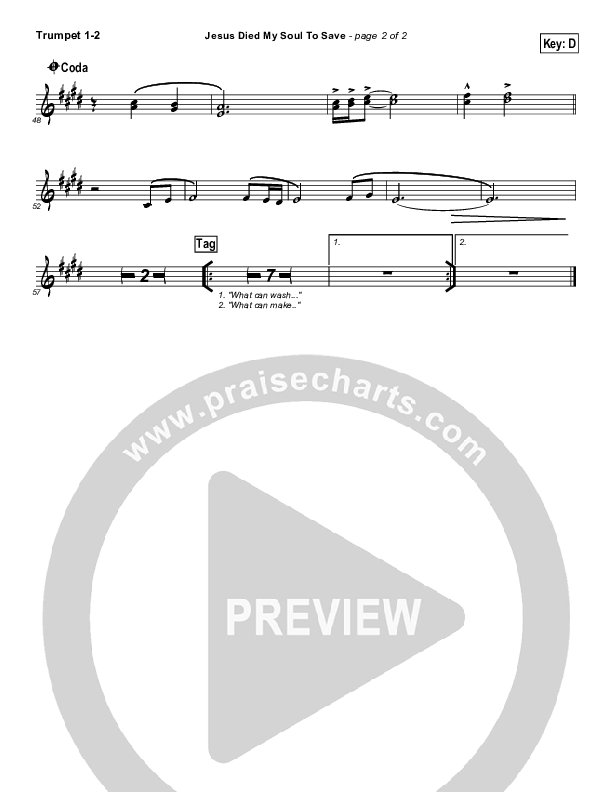 Jesus Died My Soul To Save Trumpet 1,2 (Pocket Full Of Rocks)